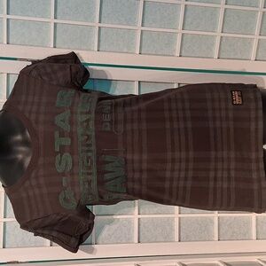 G-Star Dark Plaid Graphic V-Neck Tee 6604